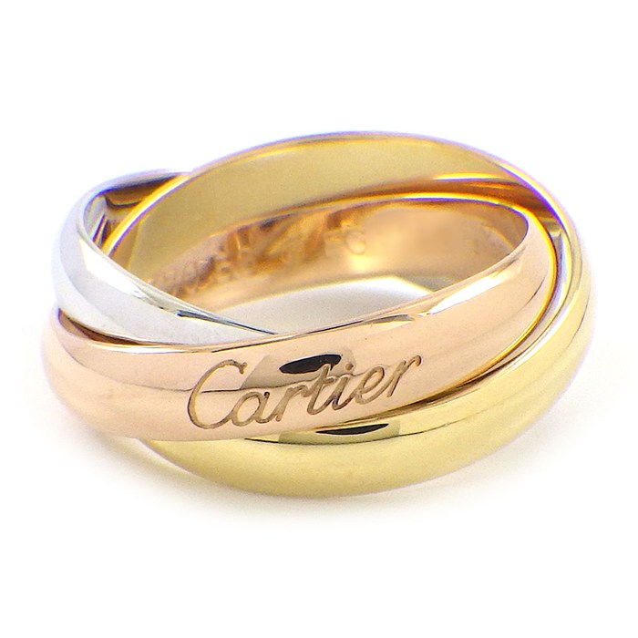 乐天商城 - 【最大1万円OFFクーポン配布中&10日限定★ポイント3倍】 カルティエ Cartier リング トリニティ クラシックモデル B4234250 スリーカラー K18PG K18WG K18YG 10号 / #50 【中古】