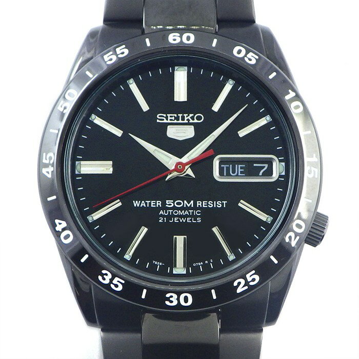 乐天商城 - 【最大1万円OFFクーポン配布中】 セイコー SEIKO 腕時計 セイコー5 7S26-02T0 デイデイト 裏スケ 夜光インデックス 夜光針 ブラック文字盤 SS 自動巻き 【中古】