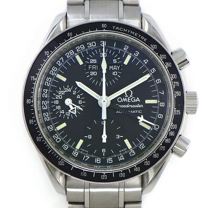 オメガ OMEGA 腕時計 スピードマスター 3520.50.00 デイデイト クロノグラフ タキメーター スモールセコンド 24時間表示 夜光インデックス 夜光針 ブラック文字盤 SS 自動巻き 【中古】