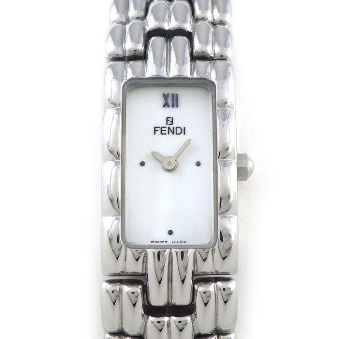 フェンディ FENDI 腕時計 オロロジ 660L レクタンギュラー ホワイト文字盤 SS クオーツアナログ 【中古】