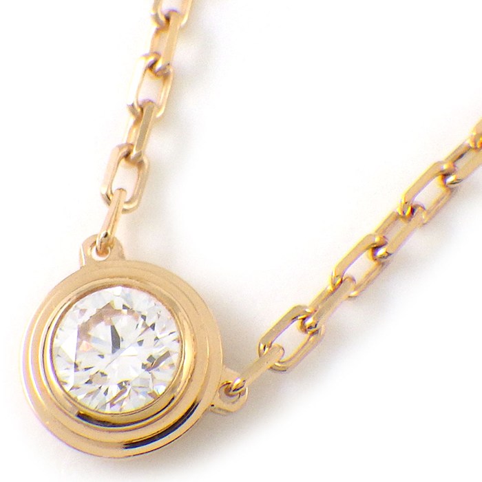 乐天商城 - カルティエ Cartier ネックレス ダムール LM ディアマン レジェ B7215600 1ポイント ダイヤモンド 0.18ct K18PG 【箱・保付き】 【中古】