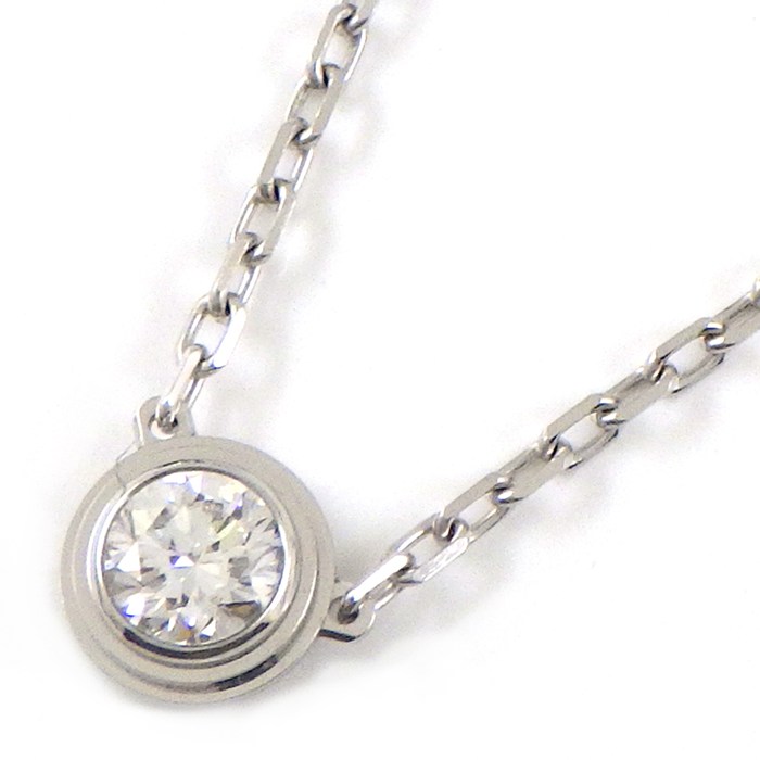 乐天商城 - カルティエ Cartier ネックレス ダムール LM ディアマン レジェ B7215400 1ポイント ダイヤモンド 0.18ct K18WG 【中古】