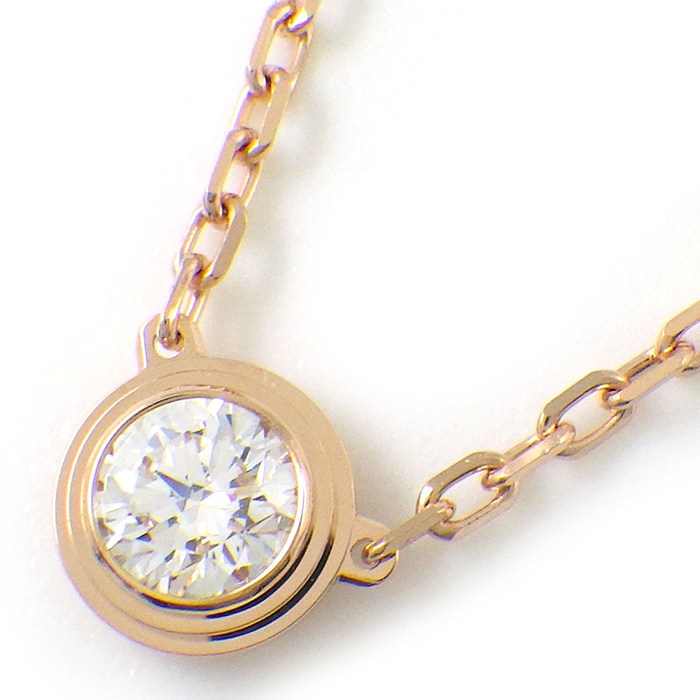 樂天商城 - 【最大3万円OFFクーポン配布中】 カルティエ Cartier ネックレス ダムール LM ディアマン レジェ B7215600 1ポイント ダイヤモンド 0.18ct K18PG 【箱・保付き】 【中古】