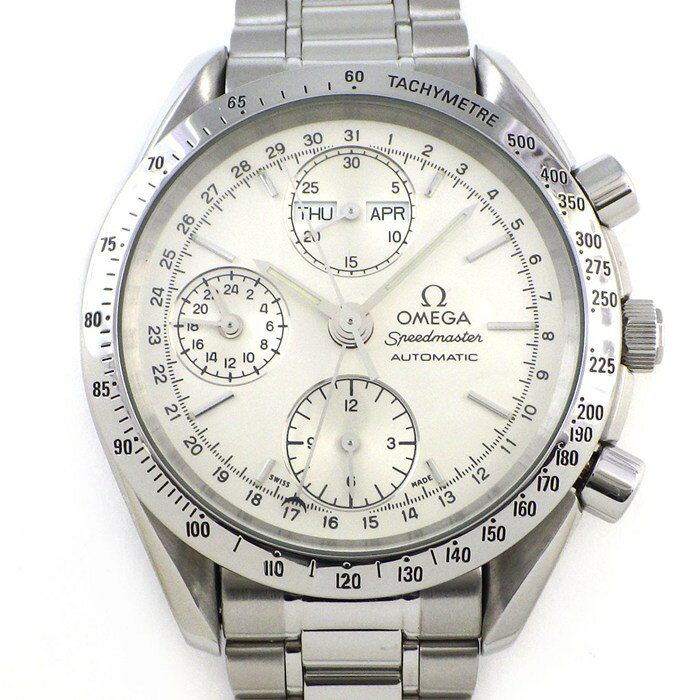 オメガ OMEGA 腕時計 スピードマスター デイデイト 1994 3521.30.00 トリプルカレンダー クロノグラフ タキメーター スモールセコンド 夜光針 シルバー文字盤 SS 自動巻き 【中古】