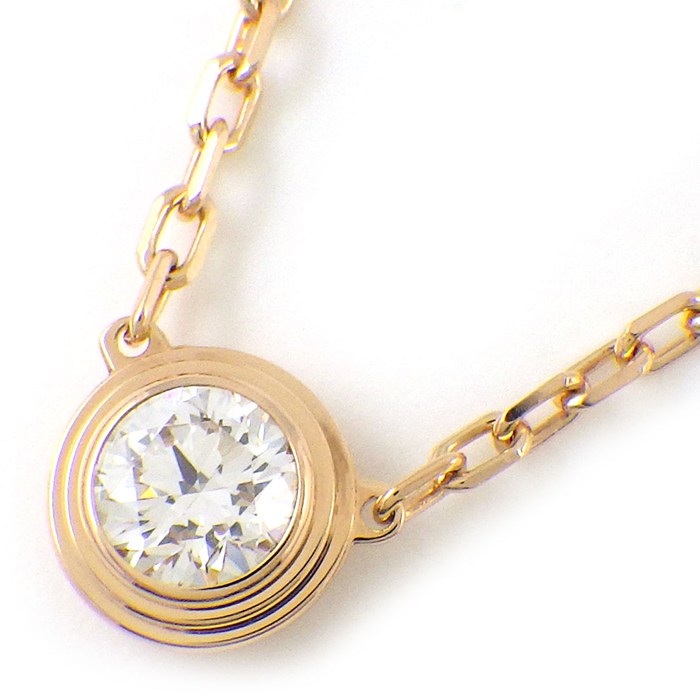 乐天商城 - カルティエ Cartier ネックレス ダムール LM ディアマン レジェ B7215600 1ポイント ダイヤモンド 0.18ct K18PG 【箱・保付き】 【中古】