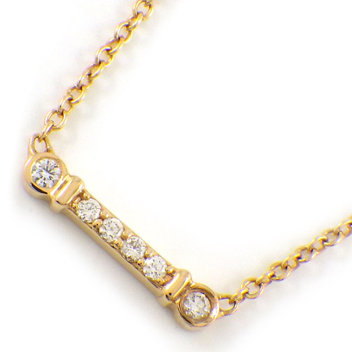 乐天商城 - 【最大1万円OFFクーポン配布中】 ティファニー Tiffany & Co. ネックレス フルールドリス キー バー 38051474 ダイヤモンド 計0.04ct K18PG 【中古】