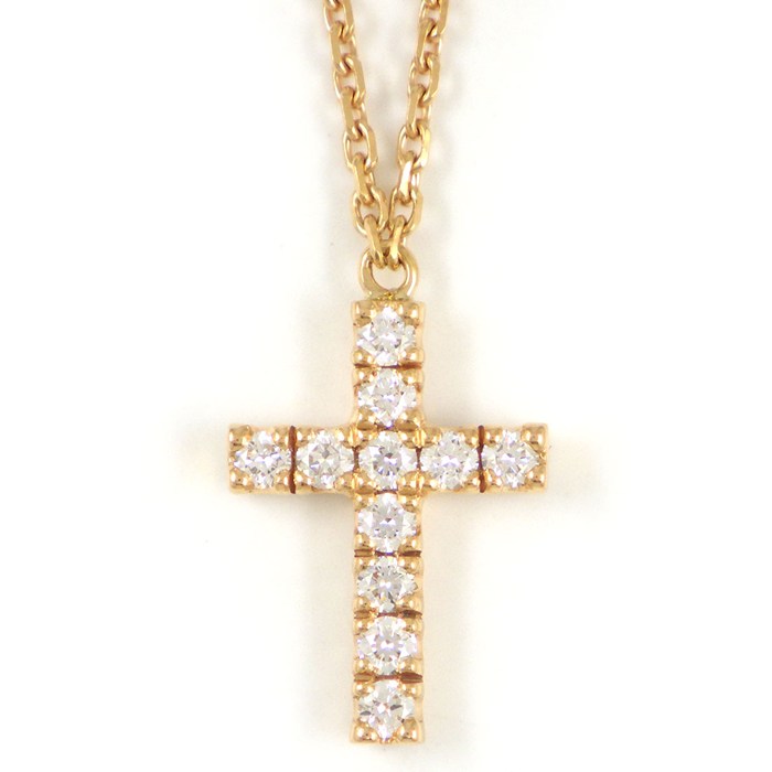 カルティエ　クロスダイヤネックレス【6/25まで】 Cartier（カルティエ） (美品) クロス ネックレス K18 WG