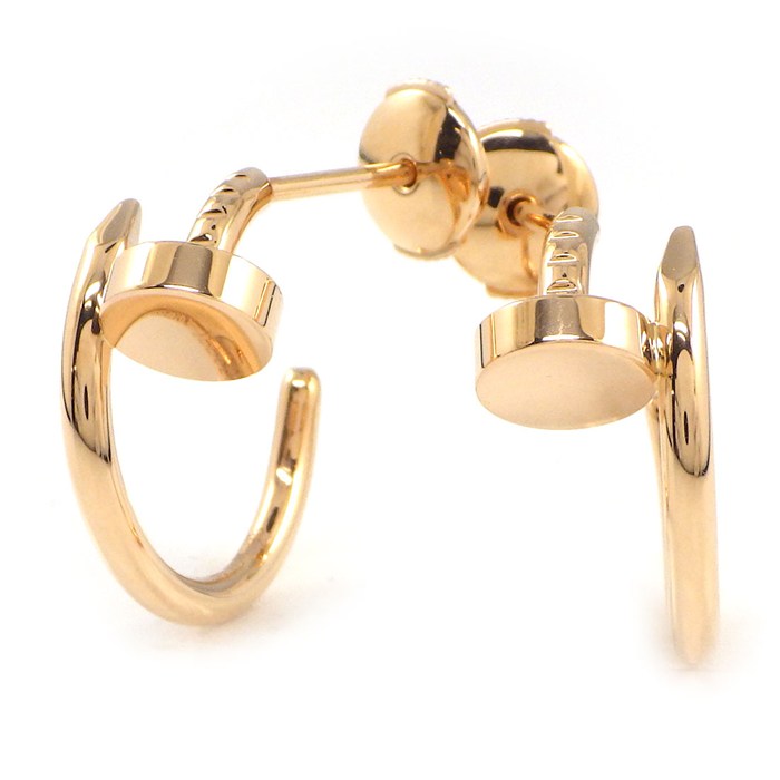 樂天商城 - カルティエ Cartier ピアス ジュストアンクル フープ SM B8301234 釘モチーフ K18PG 【中古】