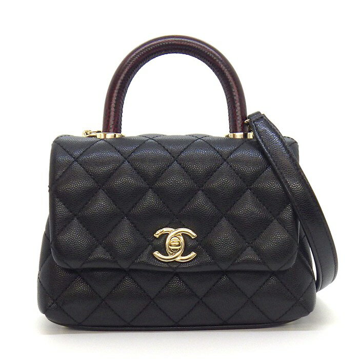 coco handle ブラック レザー ショルダーバッグ 楽天市場】chanel coco handleの通販