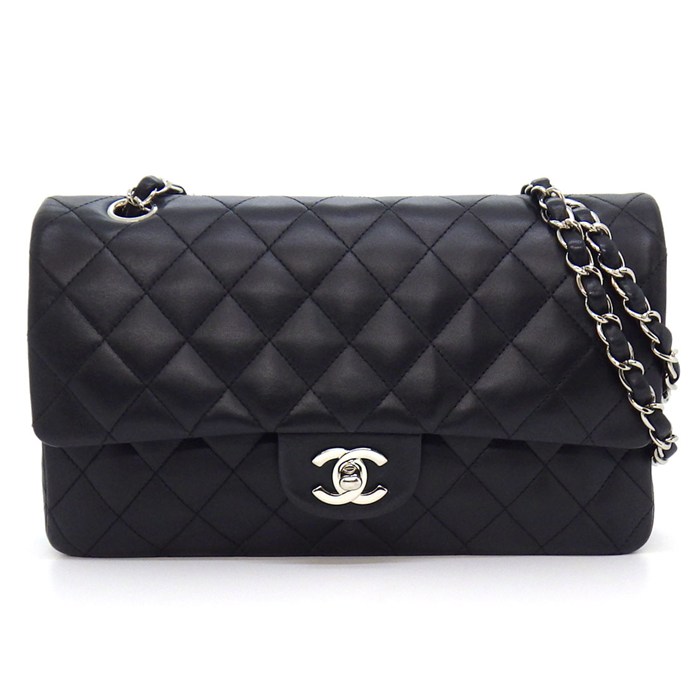 乐天商城 - 【最大1万円OFFクーポン配布中&10日限定★ポイント3倍】 シャネル CHANEL ショルダーバッグ 11.12 クラシック ハンドバッグ マトラッセ25 A01112 2005年 ブラック ボルドー ラムスキン 【中古】