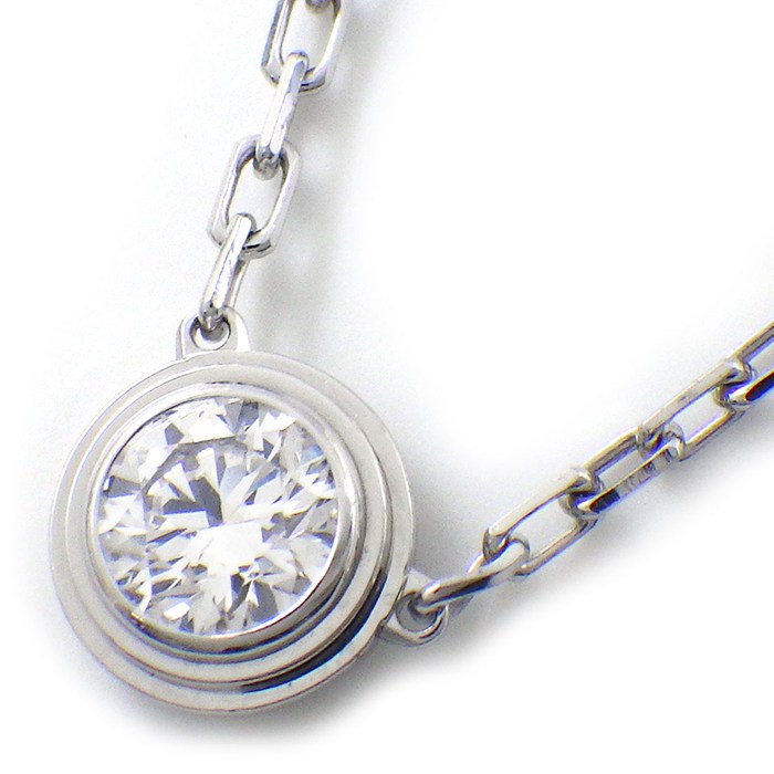 樂天商城 - カルティエ Cartier ネックレス ダムール LM ディアマン レジェ B7215400 1ポイント ダイヤモンド 0.18ct K18WG 【中古】