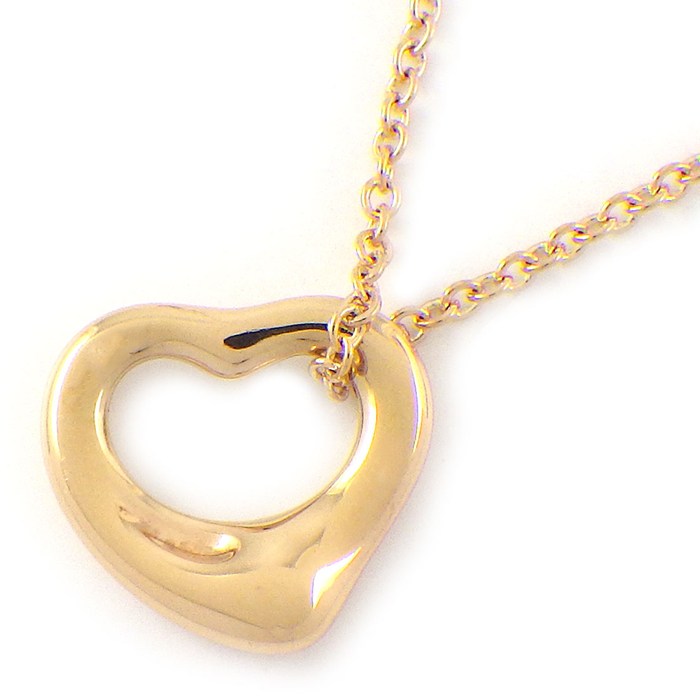 樂天商城 - ティファニー Tiffany & Co. ネックレス オープンハート 11mm幅モデル K18PG 【中古】