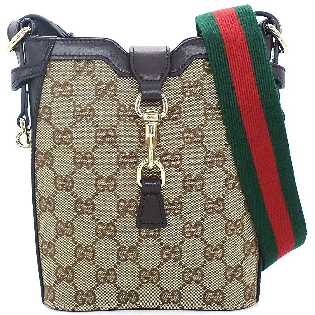 樂天商城 - グッチ GUCCI ショルダーバッグ バケットバック 782919 ベージュ ブラウン GGスプリームキャンバス レザー ゴールド金具 【中古】