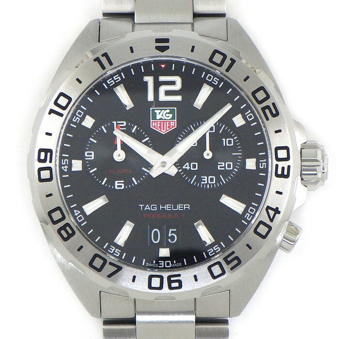 乐天商城 - 【最大1万円OFFクーポン配布中&10日限定★ポイント3倍】 タグ・ホイヤー TAG Heuer 腕時計 フォーミュラ1 WAZ111A.BA0875 ブラック文字盤 デイト 夜光針/インデックス スモールセコンド アラーム SS クオーツアナログ 【箱・保付き】 【中古】