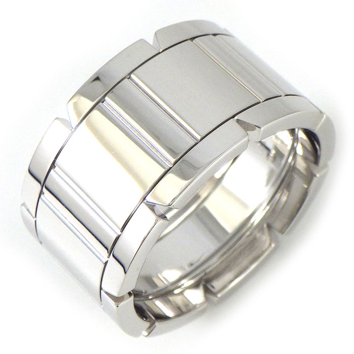 乐天商城 - 【最大1万円OFFクーポン配布中&10日限定★ポイント3倍】 カルティエ Cartier リング タンク フランセーズ LM K18WG 21号 / #61 【中古】