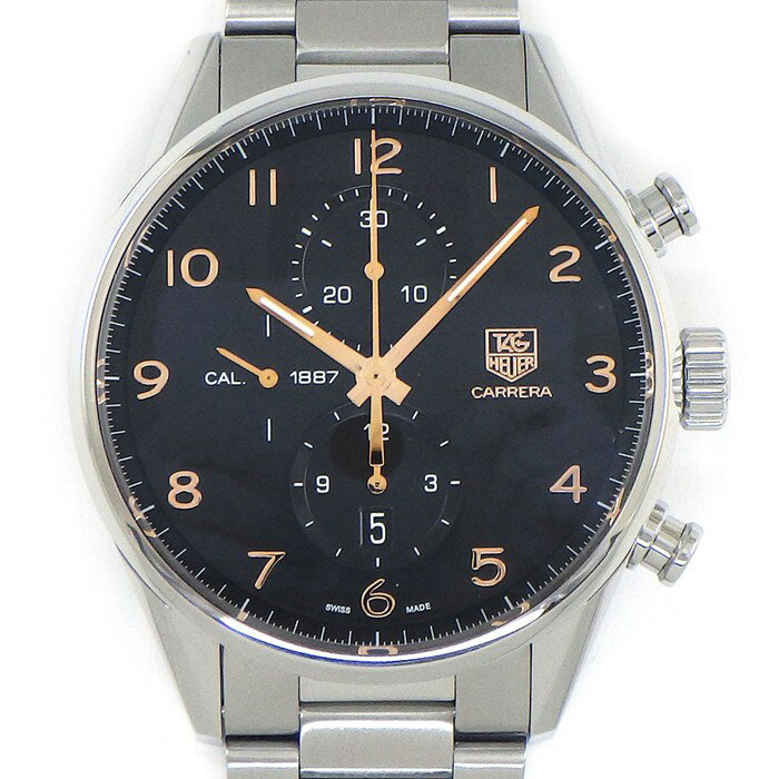 樂天商城 - タグ・ホイヤー TAG Heuer 腕時計 カレラ クロノグラフ CAR2014.FC6235 ブラック文字盤 デイト スモールセコンド 裏スケ SS 自動巻き 【中古】