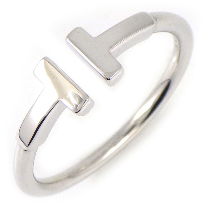 樂天商城 - ティファニー Tiffany & Co. リング Tワイヤー 60148374 K18WG 14.5号 【中古】