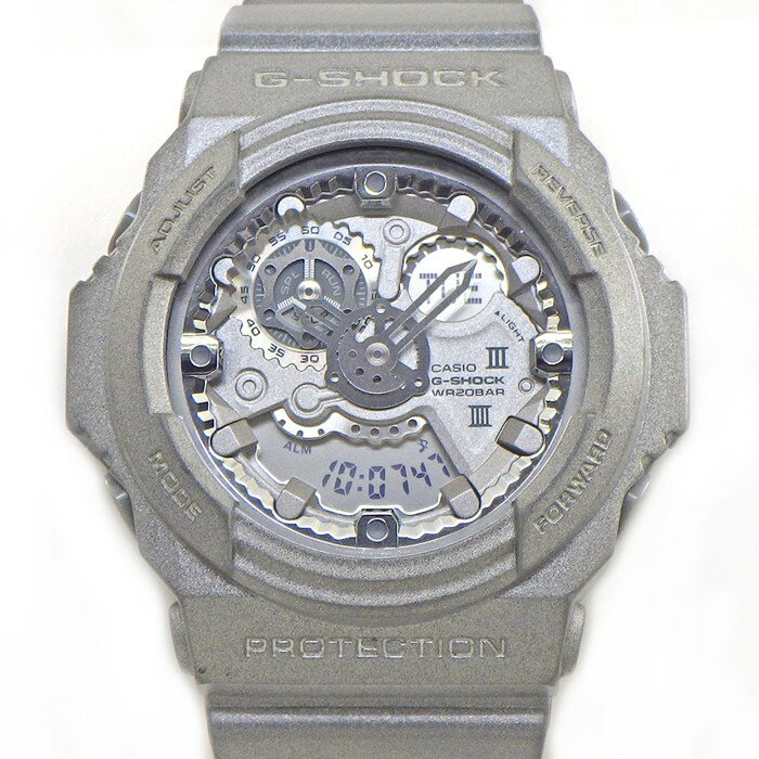 乐天商城 - 【最大1万円OFFクーポン配布中】 カシオ CASIO 腕時計 G-SHOCK GA-300MMM-8ADR メゾンマルタンマルジェラコラボ 世界3000個限定モデル フルオートカレンダー タイマー ストップウォッチ アラーム LEDライト シルバー文字盤 SS クオーツデジタル 【中古】