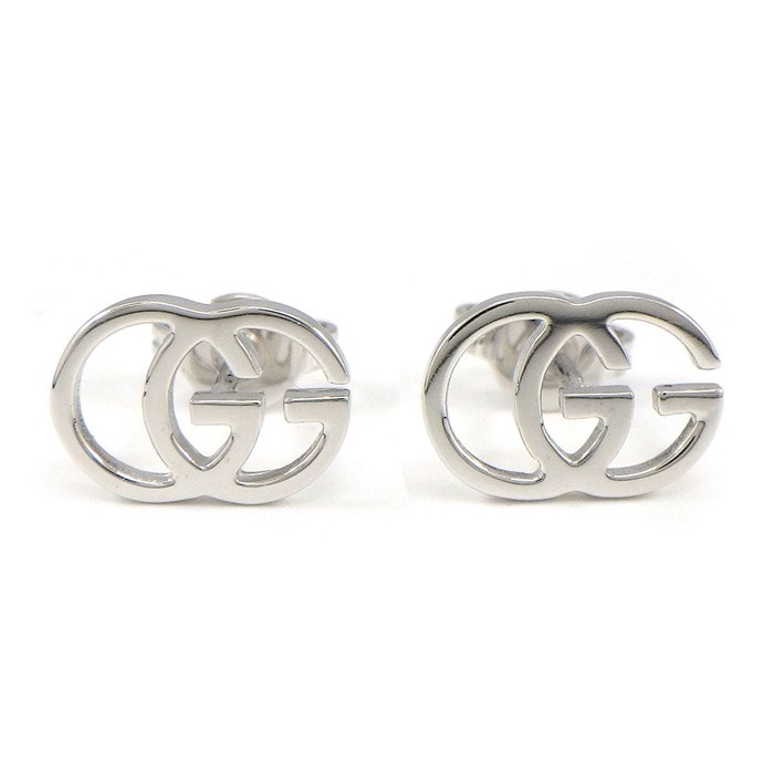 【15日限定★ポイント3倍】 グッチ GUCCI ピアス GG ランニング ロゴ K18WG 【中古】
