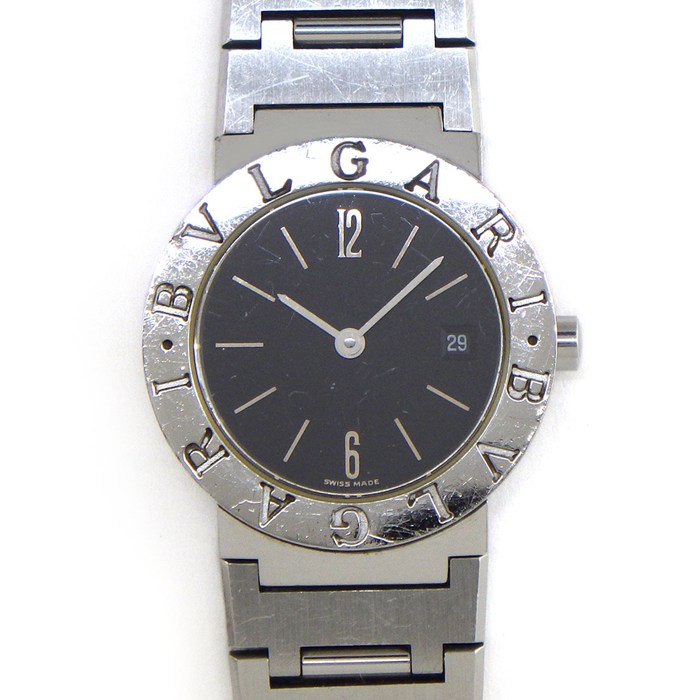 樂天商城 - ブルガリ BVLGARI 腕時計 ブルガリブルガリ BB26SS デイト ブラック文字盤 SS クオーツアナログ 【中古】
