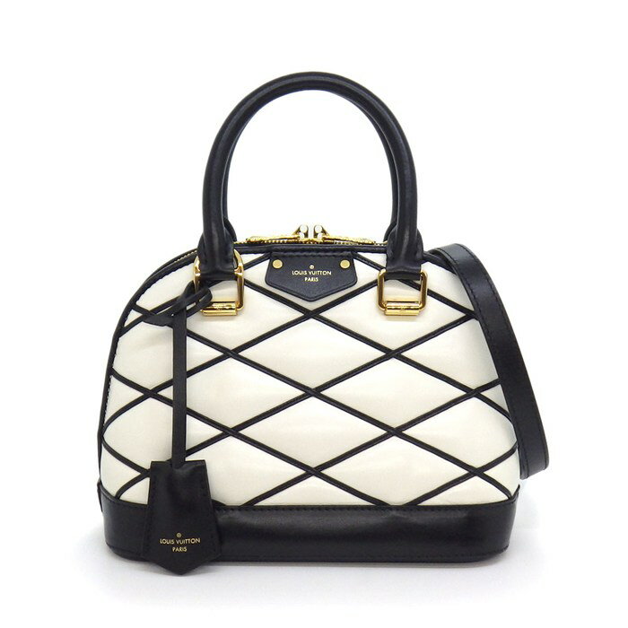 乐天商城 - 【最大1万円OFFクーポン配布中&10日限定★ポイント3倍】 ルイ・ヴィトン LOUIS VUITTON ハンドバッグ アルマ BB マルタージュ M23761 ホワイト ブラック ラムレザー ゴールド金具 【中古】