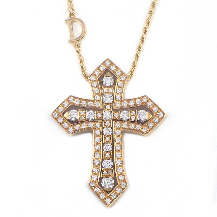 乐天商城 - 【最大1万円OFFクーポン配布中&10日限定★ポイント3倍】 ダミアーニ DAMIANI ネックレス ベルエポック クラウン M ダイヤモンド K18PG 【箱・保付き】 【中古】