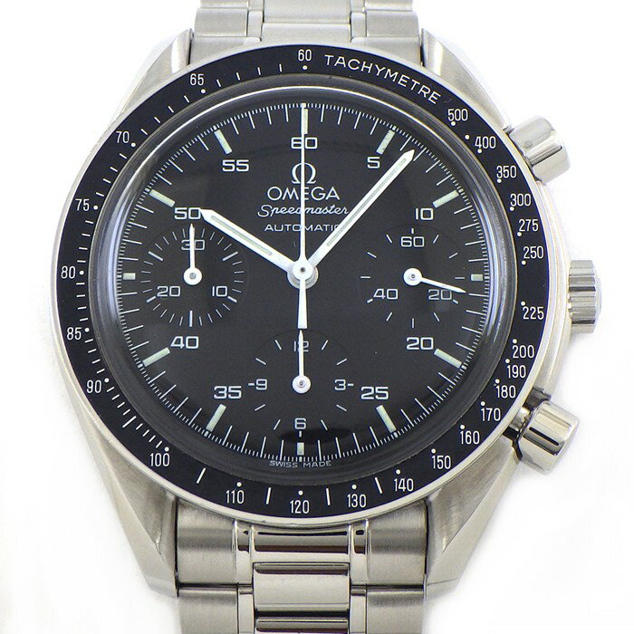 【3％OFFクーポン★7周年記念セール】 オメガ OMEGA 腕時計 スピードマスター 3510.50 クロノグラフ タキメーター 夜光インデックス スモールセコンド 夜光針 ブラック文字盤 SS 自動巻き 【中古】