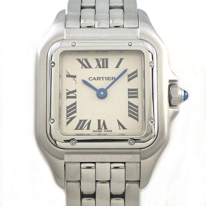【3％OFFクーポン★7周年記念セール】 カルティエ Cartier 腕時計 パンテール SM W25033P5 アイボリー文字盤 ローマンインデックス SS クオーツアナログ 【中古】