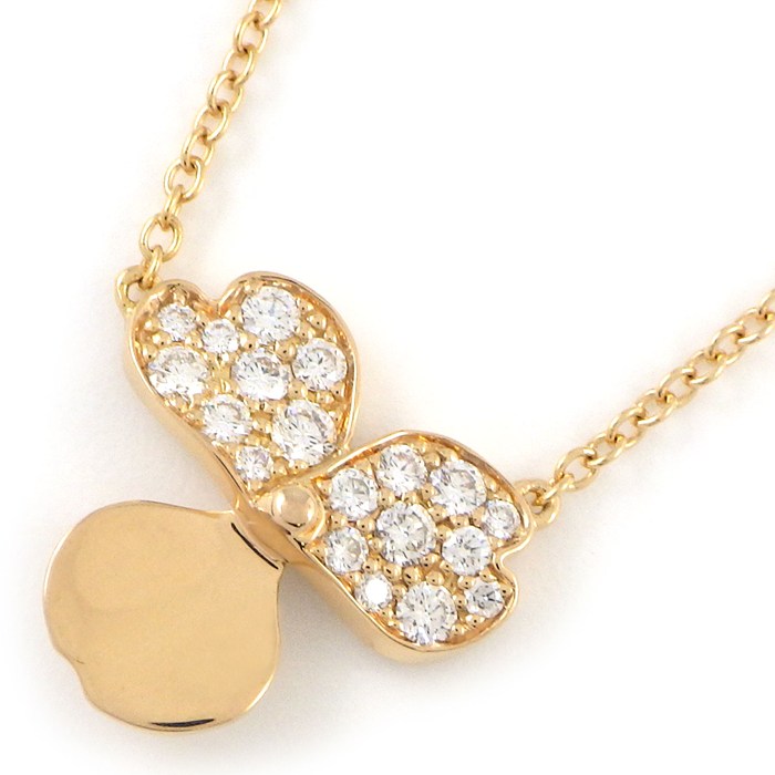 樂天商城 - 【15日限定★ポイント3倍】 ティファニー Tiffany & Co. ネックレス ペーパーフラワー ダイヤモンド K18PG 【中古】