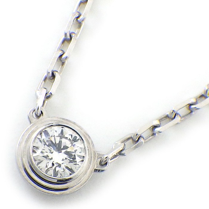 樂天商城 - カルティエ Cartier ネックレス ダムール スモールモデル SM ディアマン レジェ B7215900 1ポイント ダイヤモンド 0.09ct K18WG 【中古】