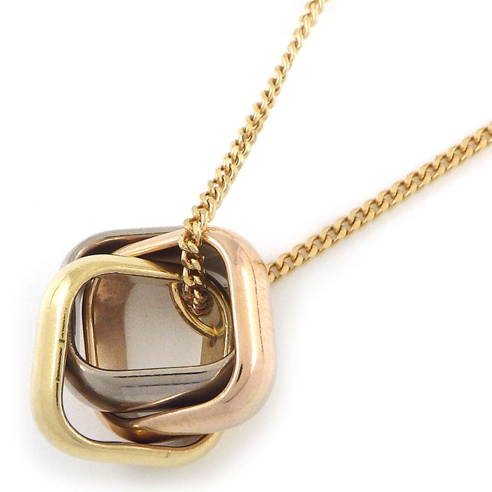 乐天商城 - カルティエ Cartier ネックレス トリニティ クッション B7224955 スリーカラー K18PG K18WG K18YG 【箱・保付き】 【中古】