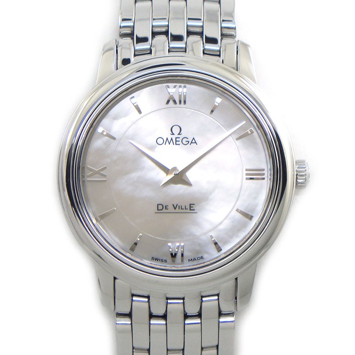 Other - 【25日限定★ポイント3倍】 オメガ OMEGA 腕時計 デ・ヴィル プレステージ 424.10.27.60.05.001 ホワイト 文字盤 SS クオーツアナログ 【箱・保付き】 【中古】