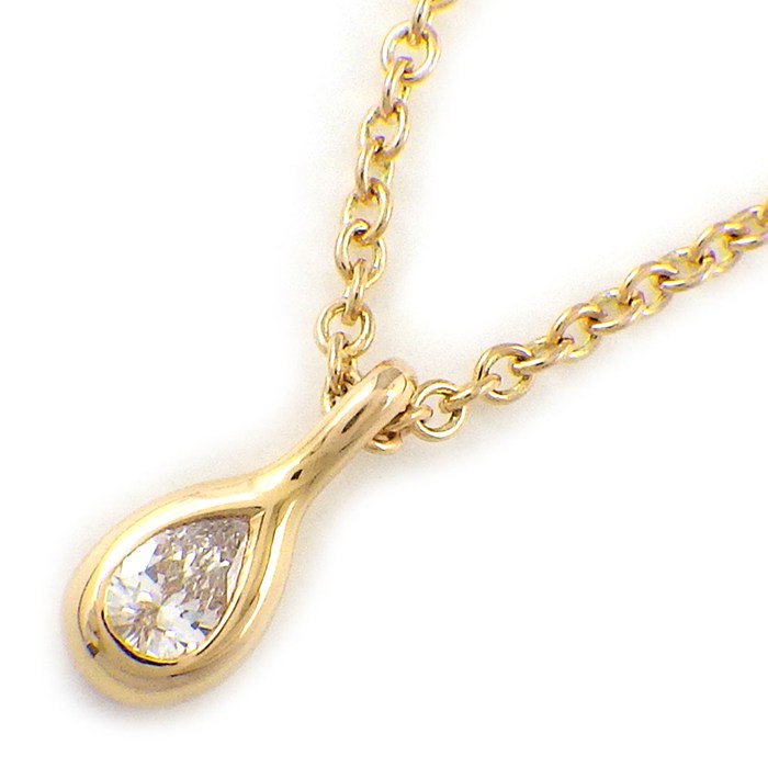ティファニー Tiffany & Co. ネックレス バイザヤード 60147816 1ポイント ペアシェイプ ダイヤモンド 0.07ct K18PG 【中古】