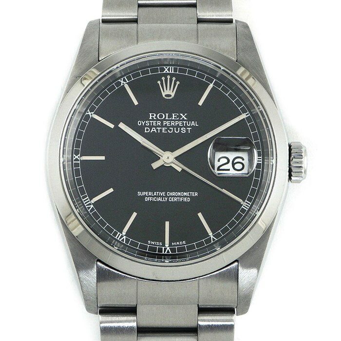 値下げ！　オーバーホール済！　ROLEX ロレックス　デイトジャスト 16200 P番　黒文字 楽天市場】ロレックス 16200 デイトジャスト ブラックの通販