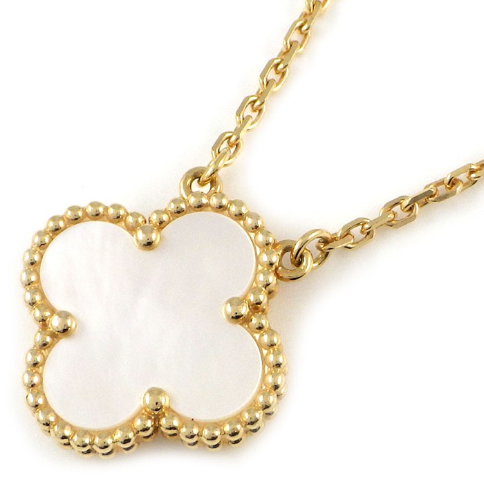 ヴァンクリーフ＆アーペル Van Cleef & Arpels ネックレス ヴィンテージアルハンブラ VCARA45900 ホワイト シェル K18YG  