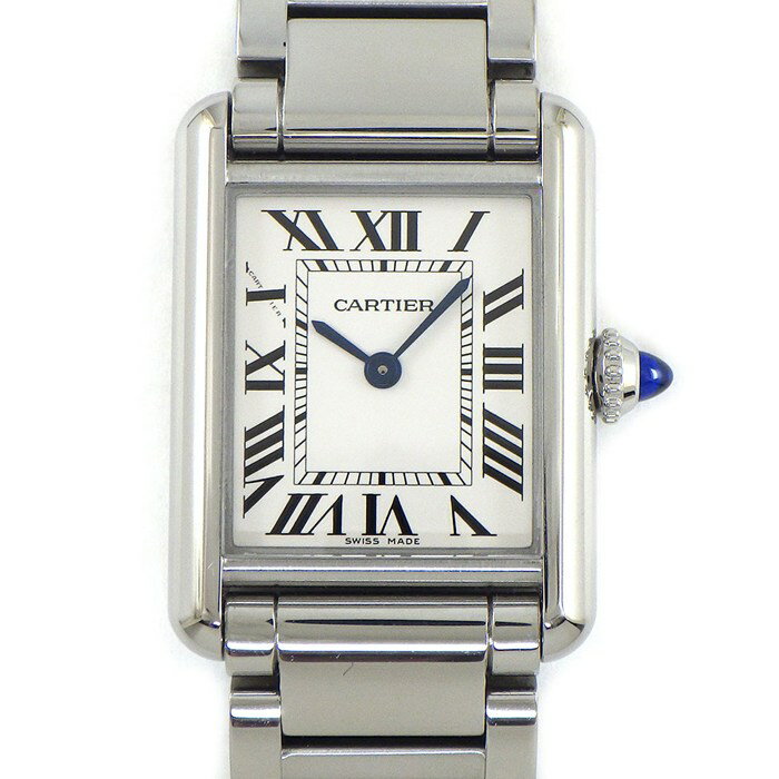 【3％OFFクーポン★7周年記念セール】 カルティエ Cartier 腕時計 タンクマスト WSTA0051 レクタンギュラー ローマンインデックス シルバー 文字盤 SS クオーツアナログ 【中古】