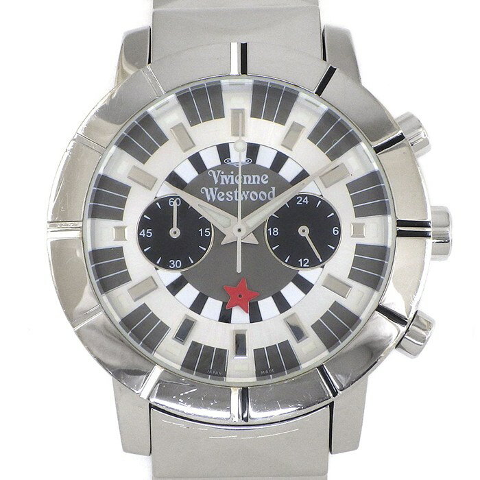 【5日限定★対象品3％OFF＆全品P3倍】 ヴィヴィアン・ウエストウッド Vivienne Westwood 腕時計 クロノグラフ VW-2049 シルバー/グレー/ブラック文字盤 スモールセコンド 夜光インデックス 夜光針 SS クオーツアナログ 【中古】