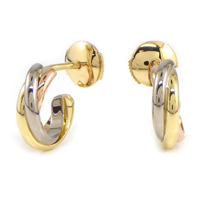 最大3万円OFF スペシャル カルティエ Cartier ピアス トリニティ フープ スリーカラー K18PG K18WG K1 jbworksinc-10029764 ジェイビーワークス 楽天市場店 パッケージ画像