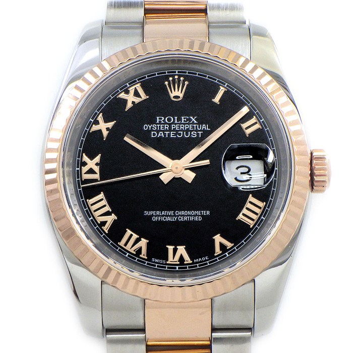 ロレックス Rolex 腕時計 デイトジャスト 116231 V番 2009年製 ルーレット刻印 ブ ...