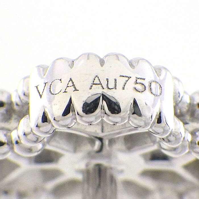 ジェイビーワークス 楽天市場店のヴァンクリーフ＆アーペル Van Cleef & Arpels ピアス スウィートアルハンブラ VCARO85500 24ポイント ダイヤモンド 計0.16ct K18WG 【中古】｜アングル3