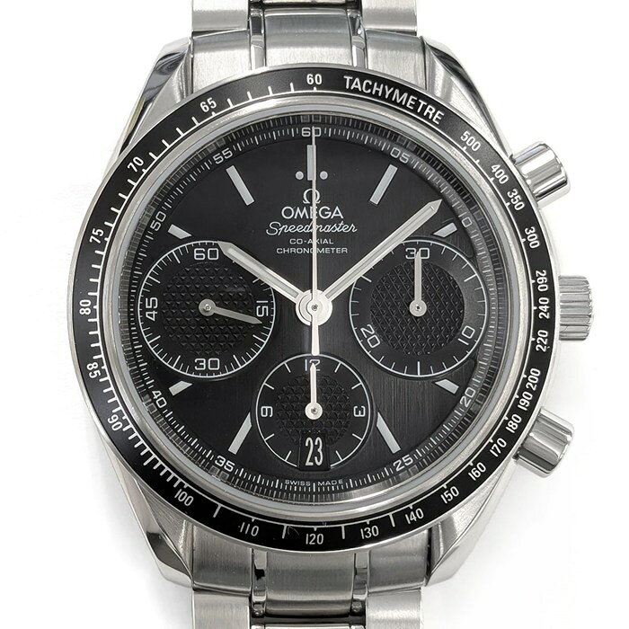 【5日限定★対象品3％OFF＆全品P3倍】 オメガ OMEGA 腕時計 スピードマスター レーシング 326.30.40.50.01.001 コーアクシャル クロノメーター クロノグラフ デイト タキメーター スモールセコンド 夜光 ギョーシェ ブラック文字盤 SS 自動巻き 【箱・保付き】 【中古】