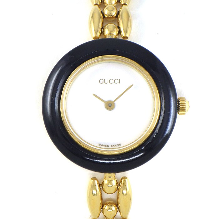 【5日限定★対象品3％OFF＆全品P3倍】 グッチ GUCCI 腕時計 チェンジベゼル 11/12.2 マルチカラーベゼル 全12色 ホワイト文字盤 GP クオーツアナログ 【中古】
