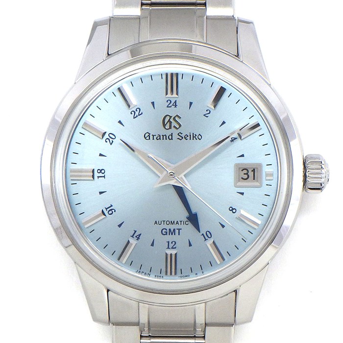 【5日限定★対象品3％OFF＆全品P3倍】 グランドセイコー Grand Seiko 腕時計 エレガンスコレクション キャリバー9S 25周年記念 1700本限定モデル SBGM253/9S6600M0 GMT デイト サンレイ スカイブルー文字盤 SS 自動巻き 【箱・保付き】 【中古】