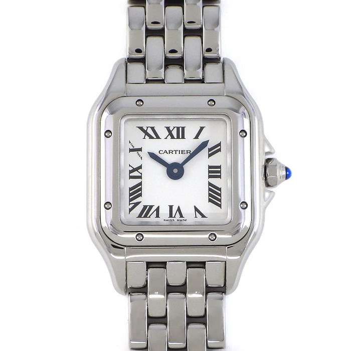 【5日限定★対象品3％OFF＆全品P3倍】 カルティエ Cartier 腕時計 パンテール ミニモデル WSPN0012 スクエア シルバー文字盤 SS クオーツアナログ 【箱・保付き】 【中古】