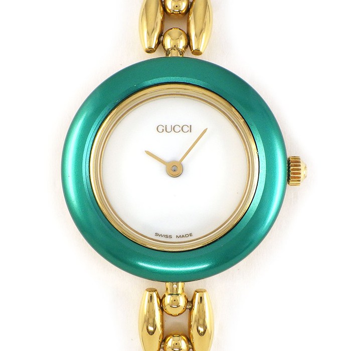 【最大3万円OFFクーポン配布中】 グッチ GUCCI 腕時計 チェンジベゼル 11/12.2 マルチカラーベゼル 全12色 ホワイト文字盤 GP クオーツアナログ 【中古】