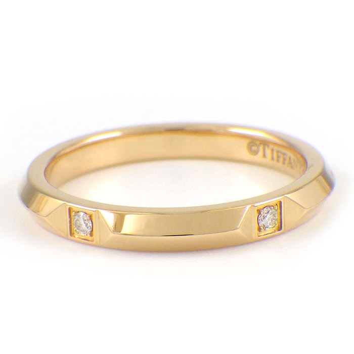 ティファニー Tiffany & Co. リング トゥルーバンド 67134214 ダイヤモンド 計0.05ct K18PG 11.5号 【中古】