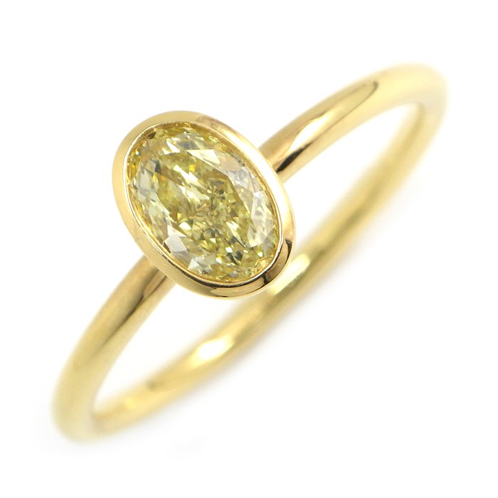 ティファニー Tiffany & Co. リング ビゼット K18YG オーバルカット イエローダイヤモンド 0.52ct 16.5号【中古】のサムネイル