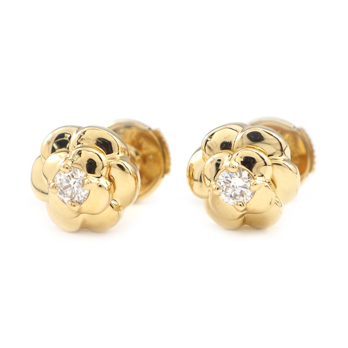 シャネル CHANEL ピアス カメリア ダイヤモンド K18YG 【中古】のサムネイル
