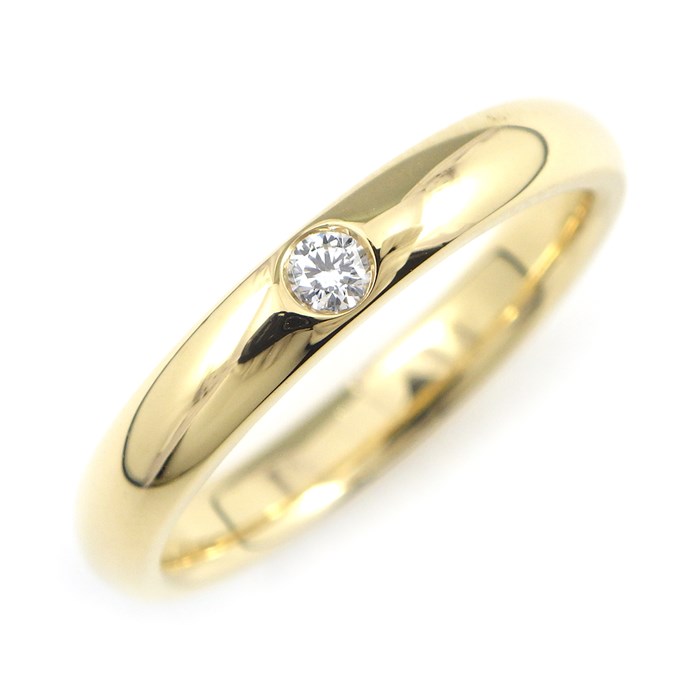 ハリーウィンストン HARRY WINSTON リング ラウンド マリッジ バンド 1ポイント ダイヤモンド K18YG 9.5号 【中古】のサムネイル