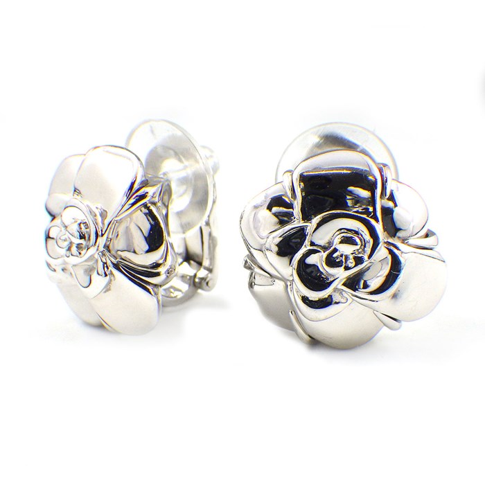 シャネル CHANEL イヤリング カメリア K18WG 【中古】